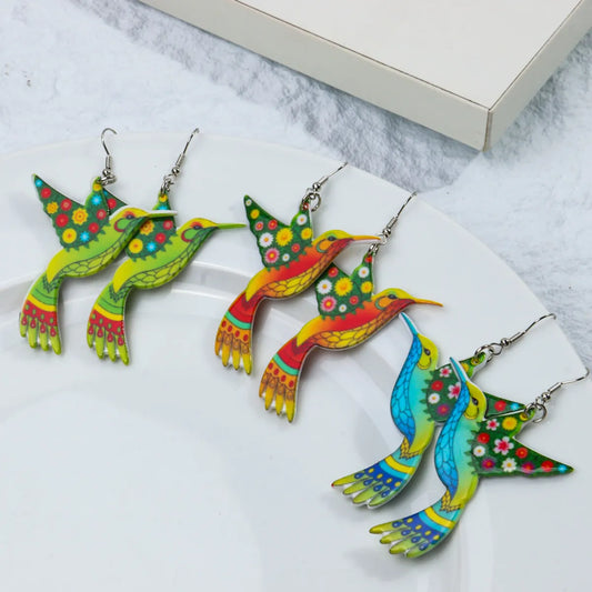 1 Pair Casual Elegant Bird Arylic Drop Earrings