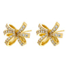 1 Pair Casual Elegant Bow Knot Inlay Copper Zircon 18K Gold Plated Ear Studs