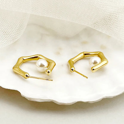 1 Pair Casual Elegant Classical Geometric Plating Stainless Steel Gold Plated Ear Studs