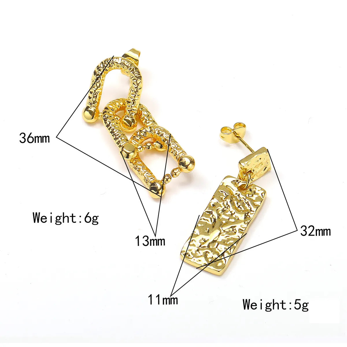 1 Pair Casual Elegant Geometric 304 Stainless Steel 18K Gold Plated Drop Earrings