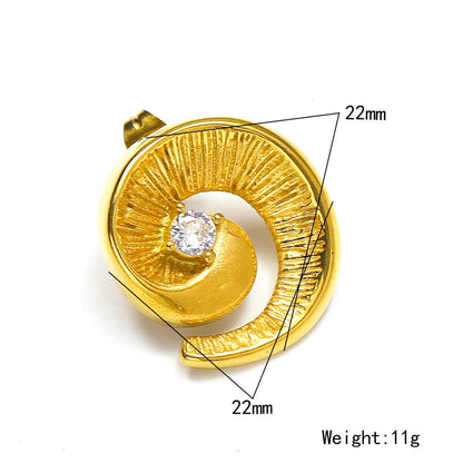 1 Pair Casual Elegant Geometric 304 Stainless Steel Rhinestones 18K Gold Plated Ear Studs