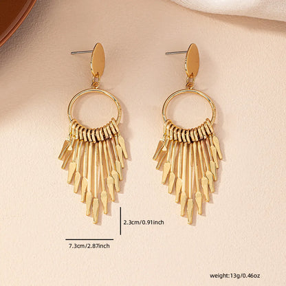 1 Pair Casual Elegant Geometric Plating Alloy Drop Earrings