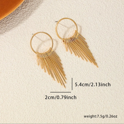 1 Pair Casual Elegant Geometric Plating Alloy Drop Earrings