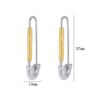 1 Pair Casual Elegant Geometric Plating Sterling Silver 24k Gold Plated White Gold Plated Earrings