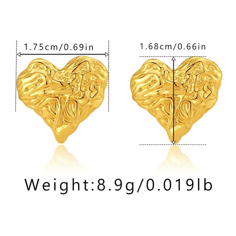 1 Pair Casual Elegant Heart Shape Plating Copper Drop Earrings