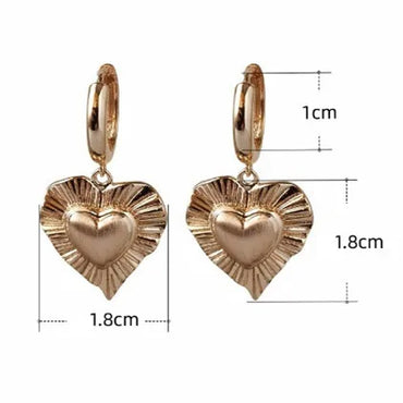 1 Pair Casual Elegant Heart Shape Plating Sterling Silver Drop Earrings