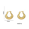 1 Pair Casual Elegant Lady C Shape Geometric Plating Stainless Steel 18k Gold Plated Ear Studs