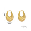 1 Pair Casual Elegant Lady C Shape Geometric Plating Stainless Steel 18k Gold Plated Ear Studs