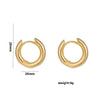 1 Pair Casual Elegant Lady C Shape Geometric Plating Stainless Steel 18k Gold Plated Ear Studs