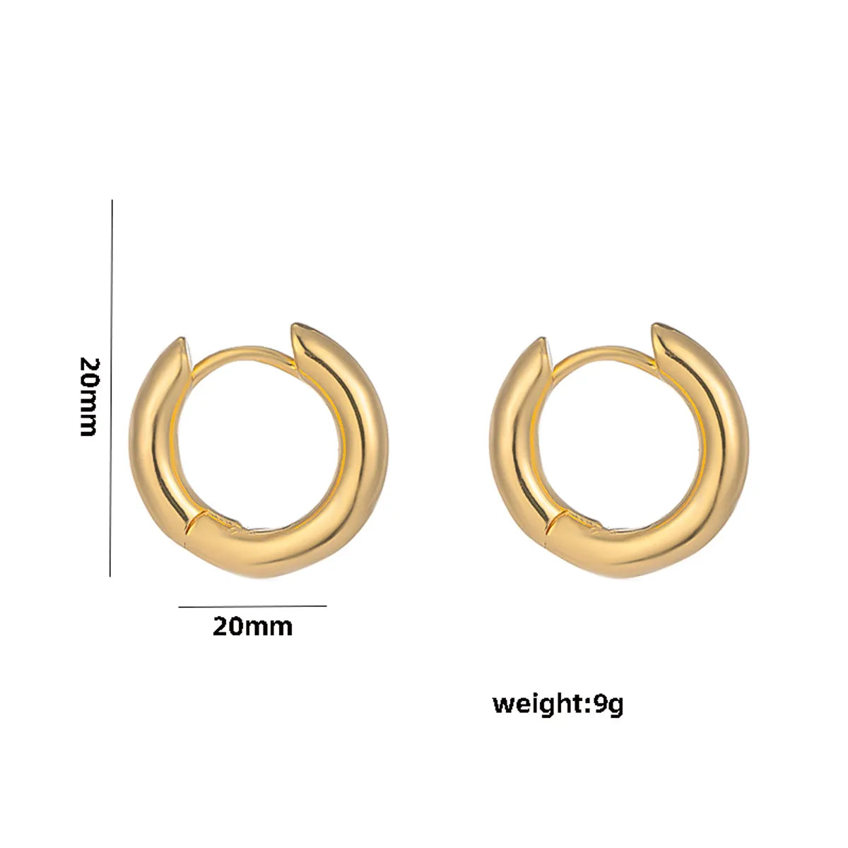 1 Pair Casual Elegant Lady C Shape Geometric Plating Stainless Steel 18k Gold Plated Ear Studs