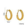 1 Pair Casual Elegant Lady C Shape Geometric Plating Stainless Steel 18k Gold Plated Ear Studs