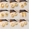1 Pair Casual Elegant Lady C Shape Geometric Plating Stainless Steel 18k Gold Plated Ear Studs