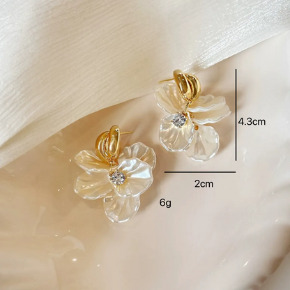 1 Pair Casual Elegant Petal Alloy Drop Earrings