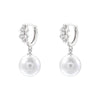 1 Pair Casual Elegant Round Plating Inlay Copper Pearl Zircon 18K Gold Plated Drop Earrings