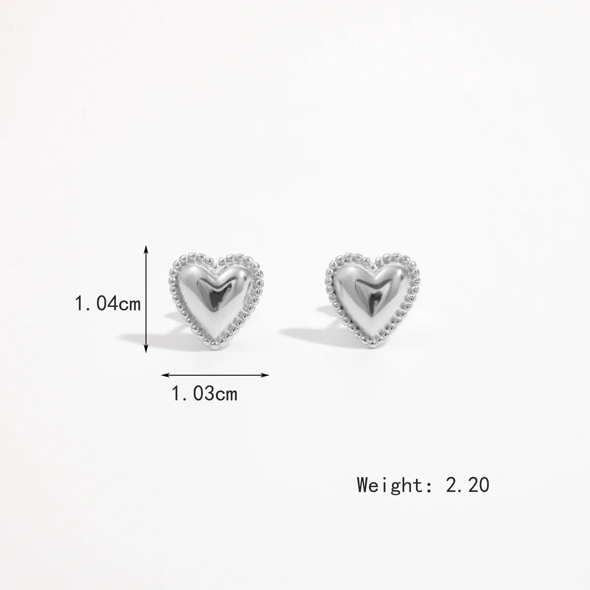 1 Pair Casual Elegant Shiny Round Heart Shape Butterfly Plating Inlay Sterling Silver Zircon White Gold Plated Ear Studs