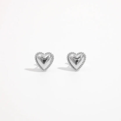 1 Pair Casual Elegant Shiny Round Heart Shape Butterfly Plating Inlay Sterling Silver Zircon White Gold Plated Ear Studs