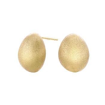 1 Pair Casual Elegant Simple Style Oval Polishing Sterling Silver 18K Gold Plated White Gold Plated Ear Studs