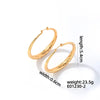 1 Pair Casual Elegant Simple Style Round Plating Copper Gold Plated Hoop Earrings