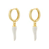 1 Pair Casual Elegant Simple Style S Shape Enamel Plating Copper 18K Gold Plated Drop Earrings