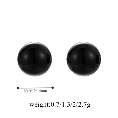 1 Pair Casual Elegant Simple Style Solid Color Arylic Ear Studs