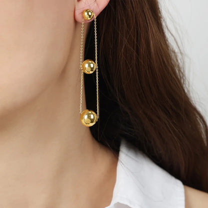 1 Pair Casual Elegant Simple Style Solid Color Plating Copper 18k Gold Plated Earrings