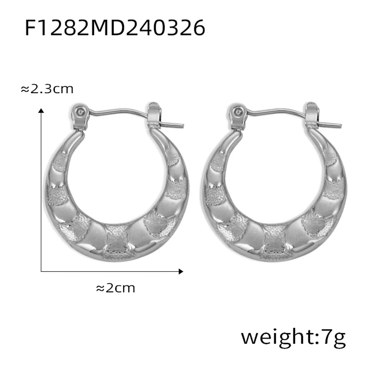 1 Pair Casual Elegant Simple Style U Shape Plating Titanium Steel 18K Gold Plated Earrings