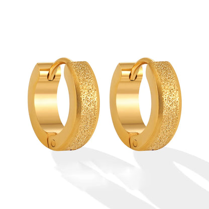 1 Pair Casual Elegant Solid Color Plating 304 Stainless Steel 18K Gold Plated Earrings