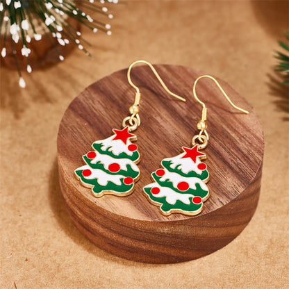 1 Pair Casual Elegant Streetwear Christmas Tree 304 Stainless Steel 18K Gold Plated Drop Earrings