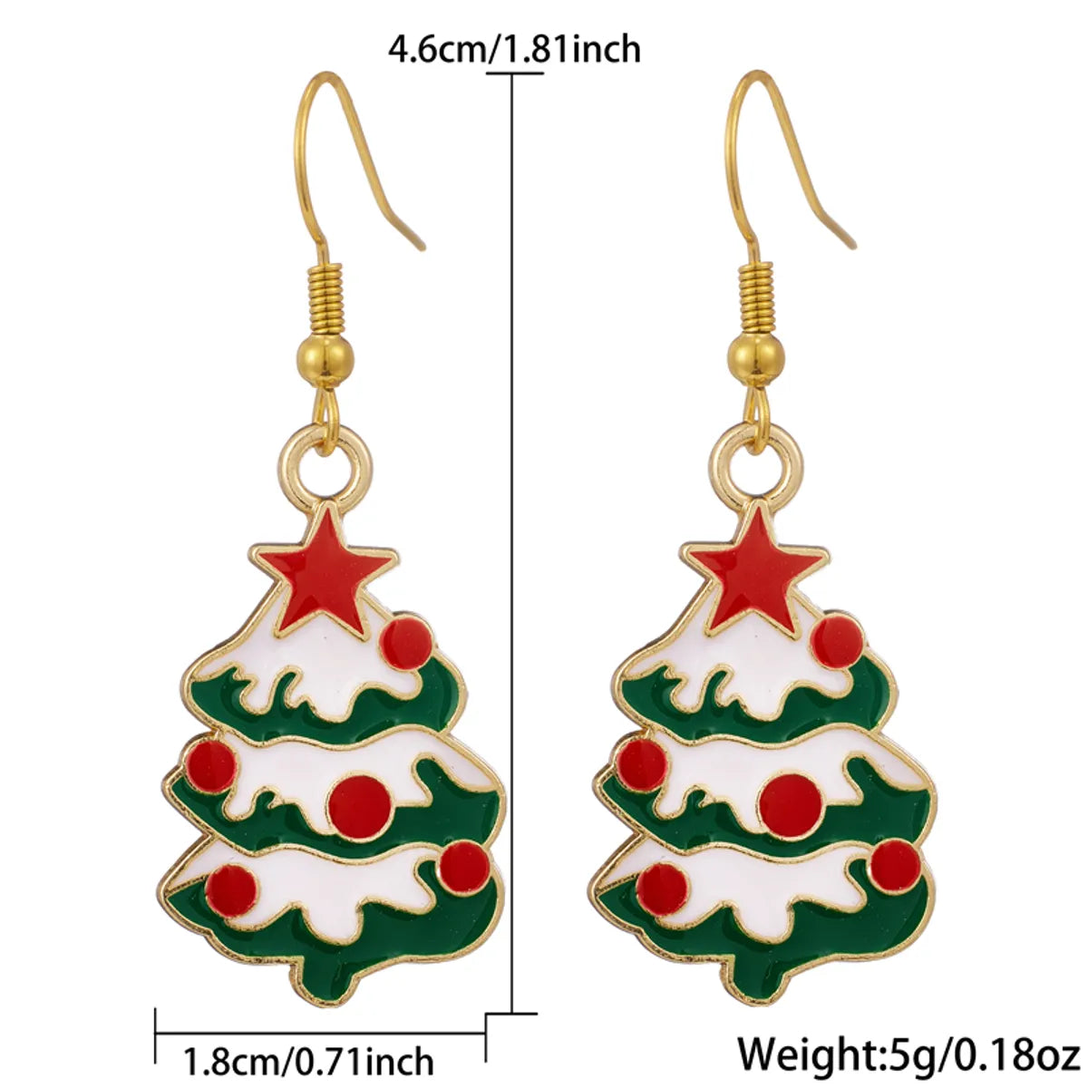 1 Pair Casual Elegant Streetwear Christmas Tree 304 Stainless Steel 18K Gold Plated Drop Earrings