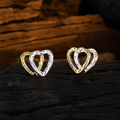 1 Pair Casual Elegant Sweet Geometric Heart Shape Plating Sterling Silver Ear Cuffs Ear Clip