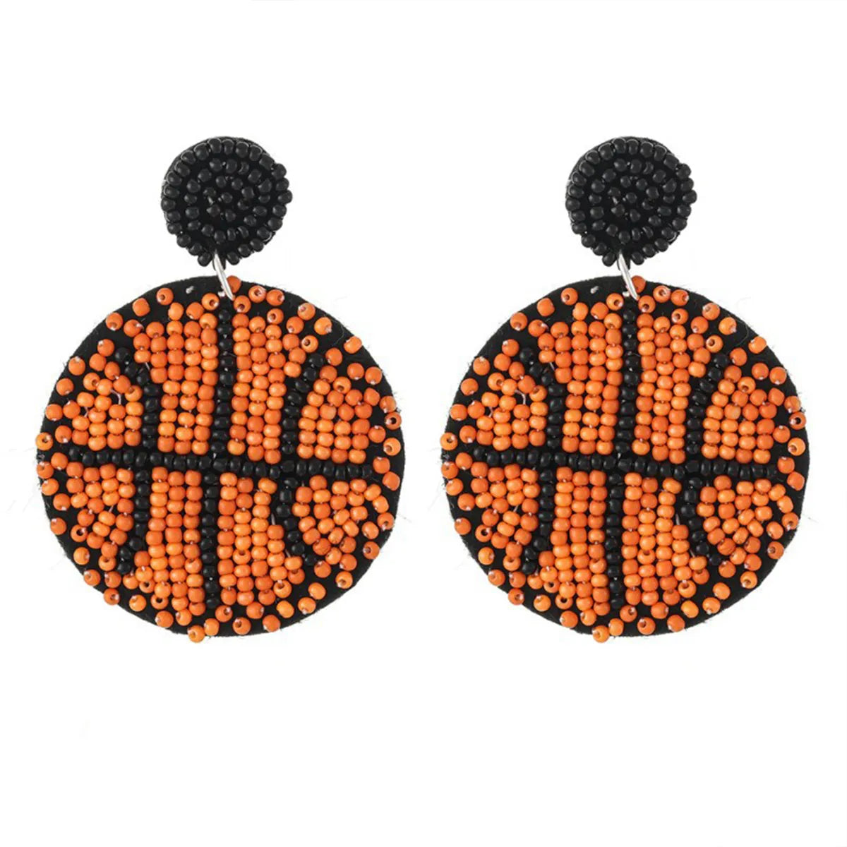 1 Pair Casual Embroidery Sports Basketball Football Plastic Cloth Drop Earrings