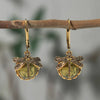 1 Pair Casual Ethnic Style Oval Dragonfly Plating Inlay Alloy Crystal Drop Earrings