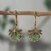 1 Pair Casual Ethnic Style Oval Dragonfly Plating Inlay Alloy Crystal Drop Earrings