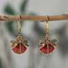 1 Pair Casual Ethnic Style Oval Dragonfly Plating Inlay Alloy Crystal Drop Earrings