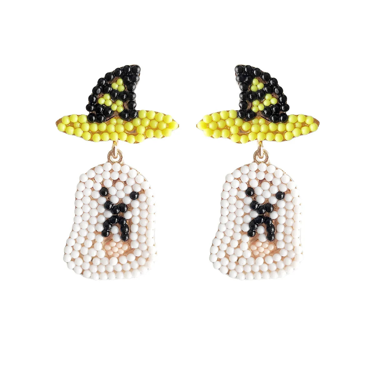 1 Pair Casual Exaggerated Funny Irregular Pumpkin Inlay Alloy Artificial Gemstones Drop Earrings