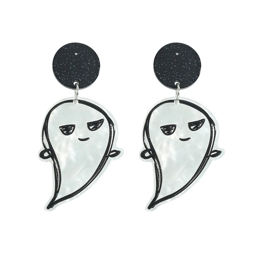 1 Pair Casual Exaggerated Funny Irregular Pumpkin Inlay Alloy Artificial Gemstones Drop Earrings