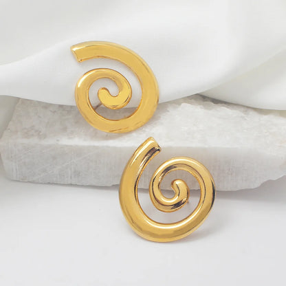 1 Pair Casual Exaggerated Simple Style Solid Color Alloy Ear Studs