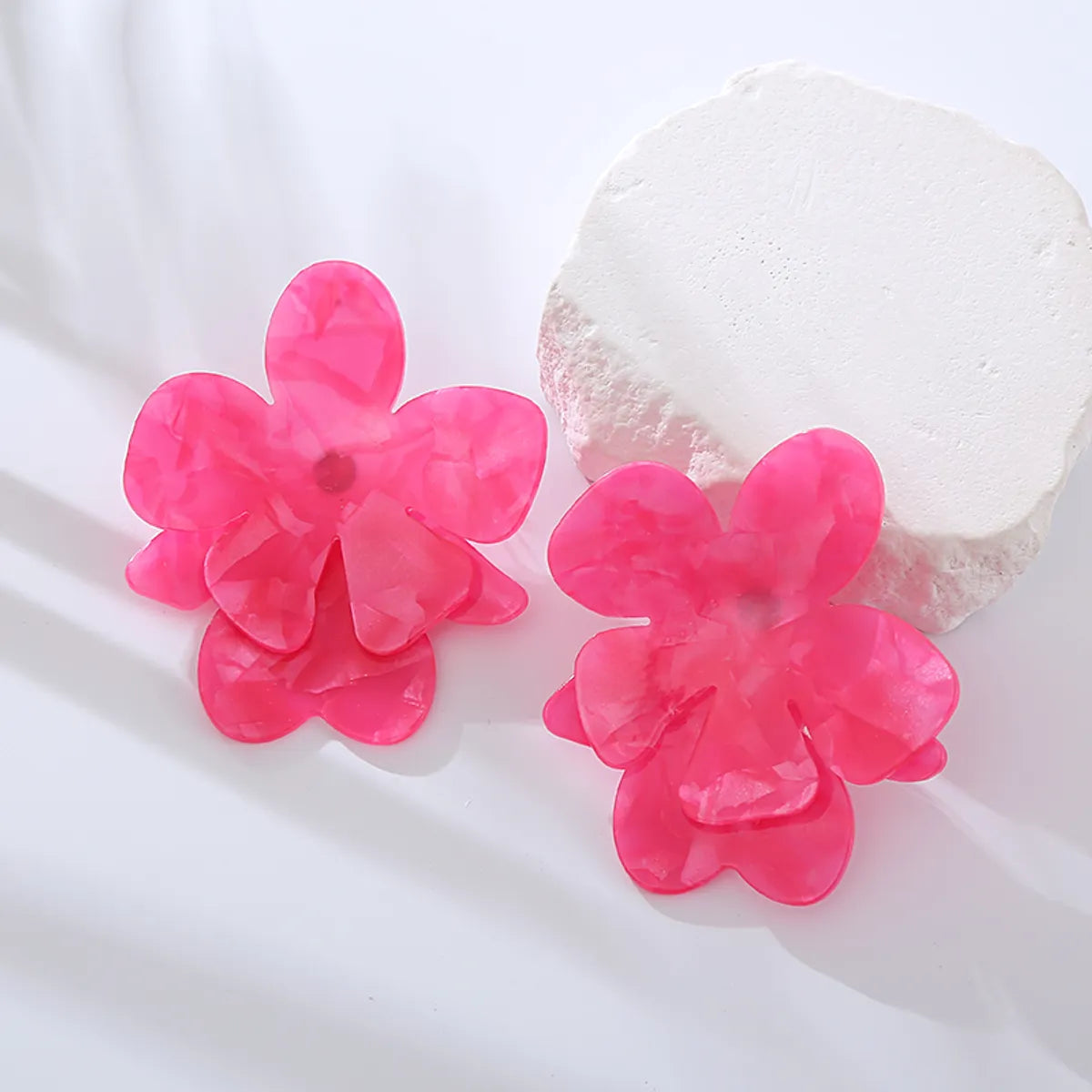 1 Pair Casual Flower Arylic Drop Earrings