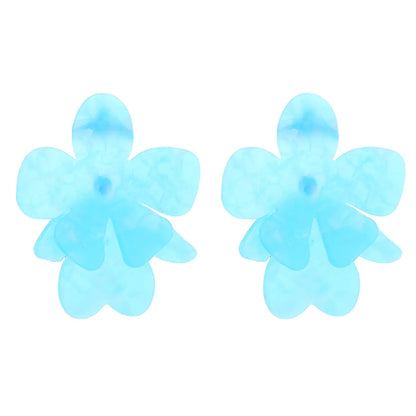 1 Pair Casual Flower Arylic Drop Earrings