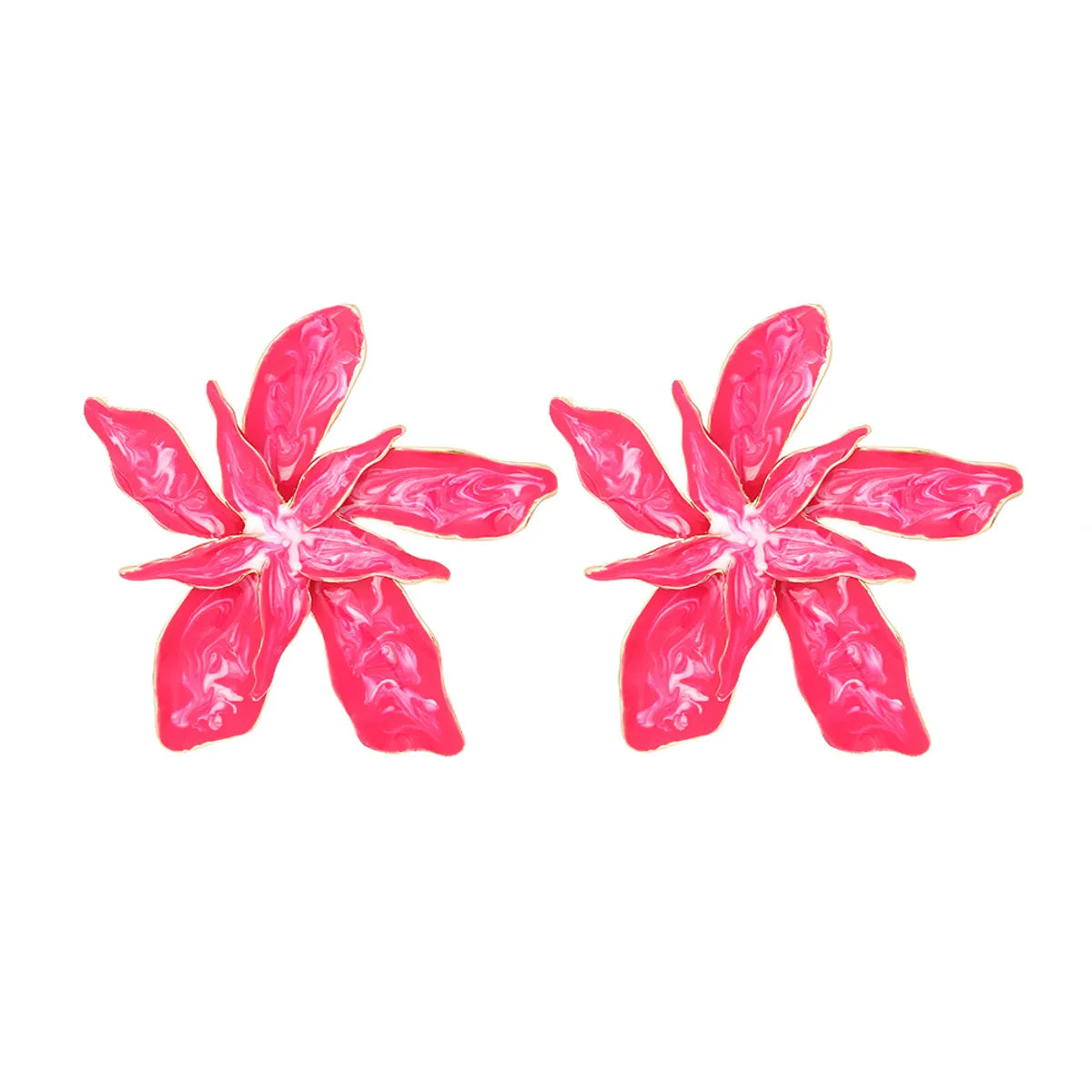 1 Pair Casual Flower Enamel Zinc Alloy Ear Studs