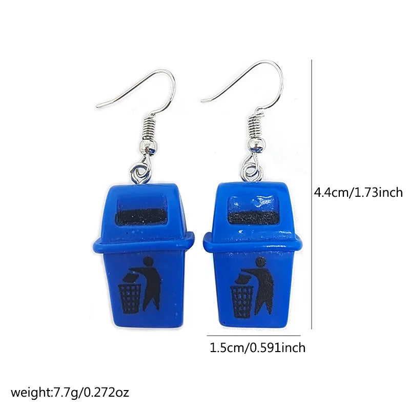 1 Pair Casual Funny Simple Style Geometric Alloy Resin Drop Earrings