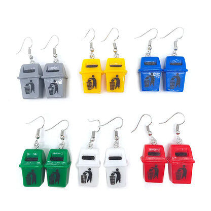 1 Pair Casual Funny Simple Style Geometric Alloy Resin Drop Earrings