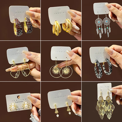 1 Pair Casual Geometric Alloy Plating Women'S Earrings