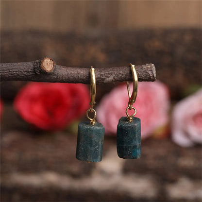 1 Pair Casual Geometric Irregular Plating Natural Stone Drop Earrings