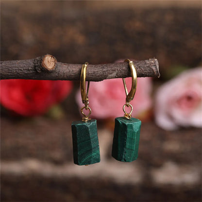 1 Pair Casual Geometric Irregular Plating Natural Stone Drop Earrings