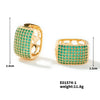 1 Pair Casual Glam Shiny Color Block Plating Inlay Copper Zircon K Gold Plated Rhodium Plated Earrings