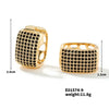 1 Pair Casual Glam Shiny Color Block Plating Inlay Copper Zircon K Gold Plated Rhodium Plated Earrings