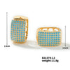 1 Pair Casual Glam Shiny Color Block Plating Inlay Copper Zircon K Gold Plated Rhodium Plated Earrings