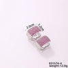 1 Pair Casual Glam Shiny Color Block Plating Inlay Copper Zircon K Gold Plated Rhodium Plated Earrings