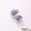 1 Pair Casual Glam Shiny Color Block Plating Inlay Copper Zircon K Gold Plated Rhodium Plated Earrings
